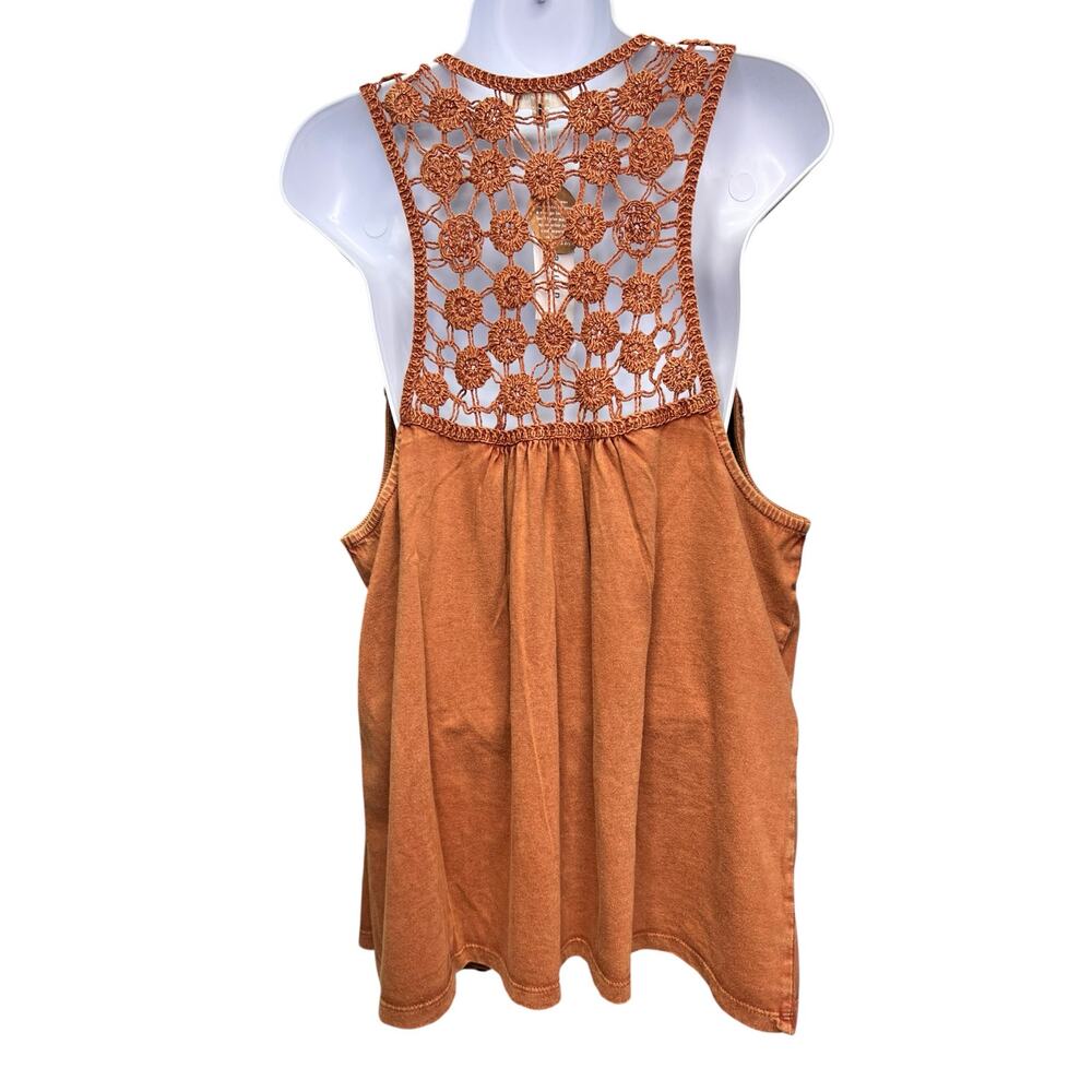 NWT Earthbound Trading Co Crochet Back Boho Vest Open Front Short Vest S M XL - Picture 3 of 9